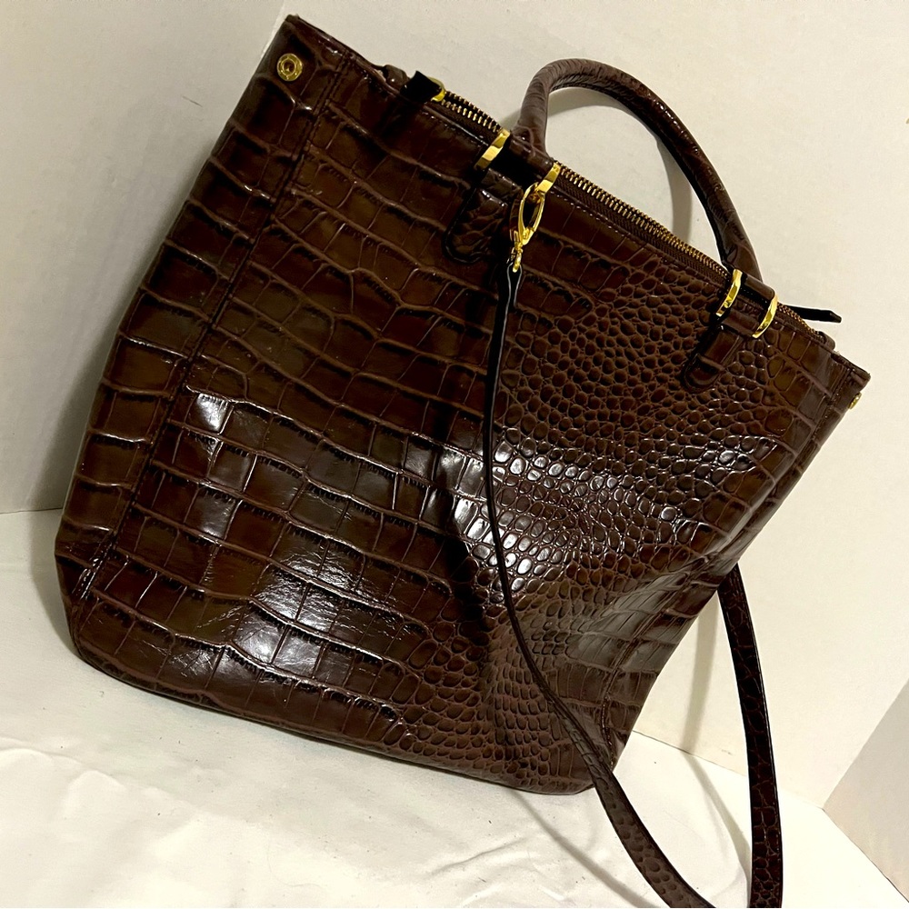 Brown Alligator The Limited Tote Bag